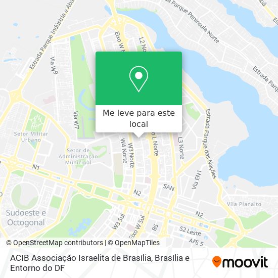 ACIB Associação Israelita de Brasília mapa