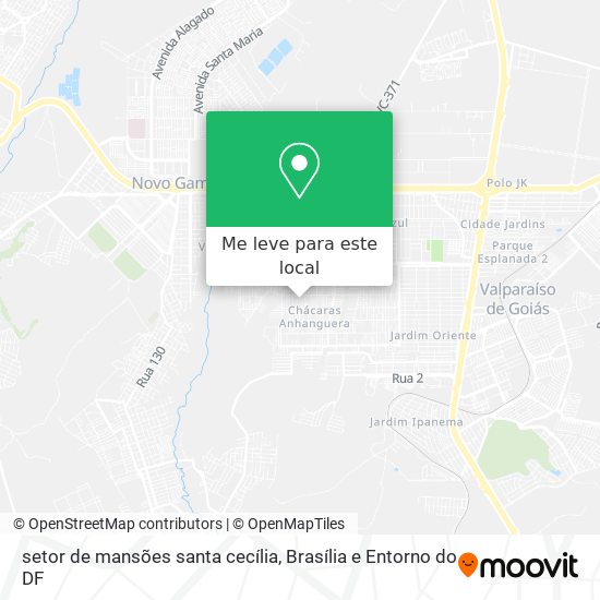 setor de mansões santa cecília mapa