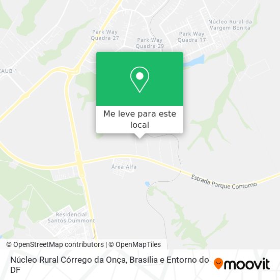 Núcleo Rural Córrego da Onça mapa