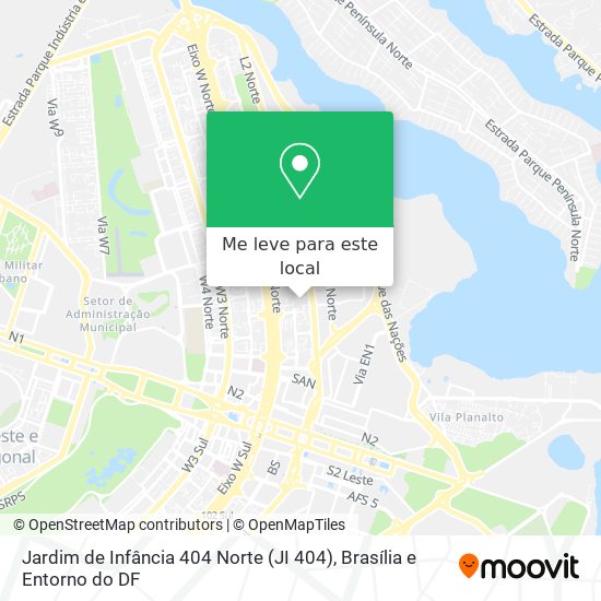 Jardim de Infância 404 Norte (JI 404) mapa
