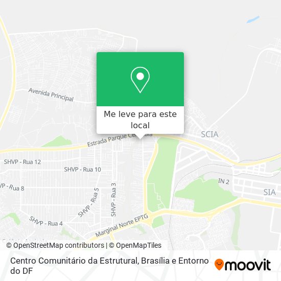 Centro Comunitário da Estrutural mapa