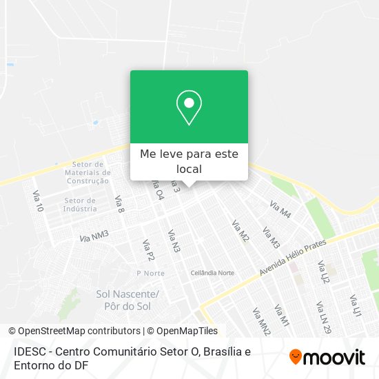 IDESC - Centro Comunitário Setor O mapa