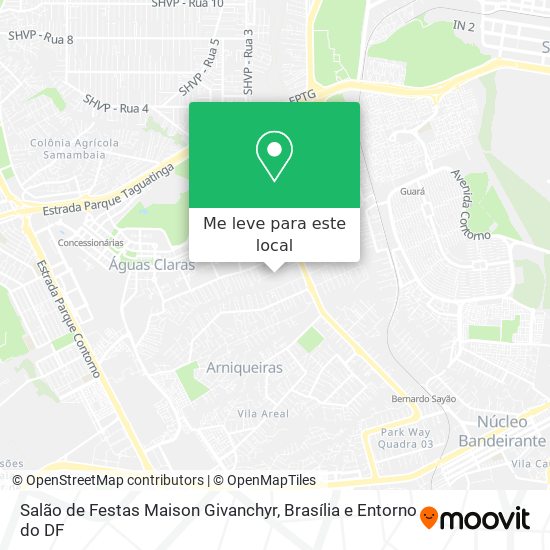 Salão de Festas Maison Givanchyr mapa