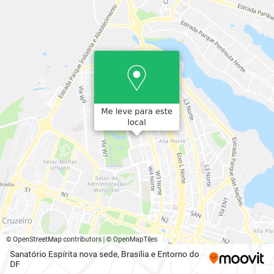 Sanatório Espírita nova sede mapa