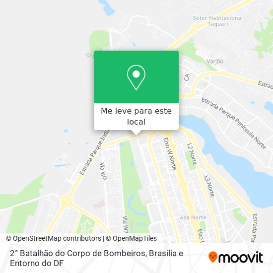 2° Batalhão do Corpo de Bombeiros mapa