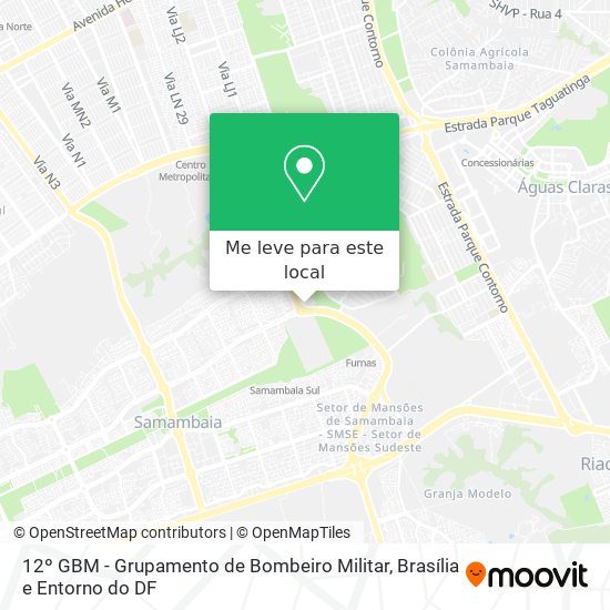 12º GBM - Grupamento de Bombeiro Militar mapa