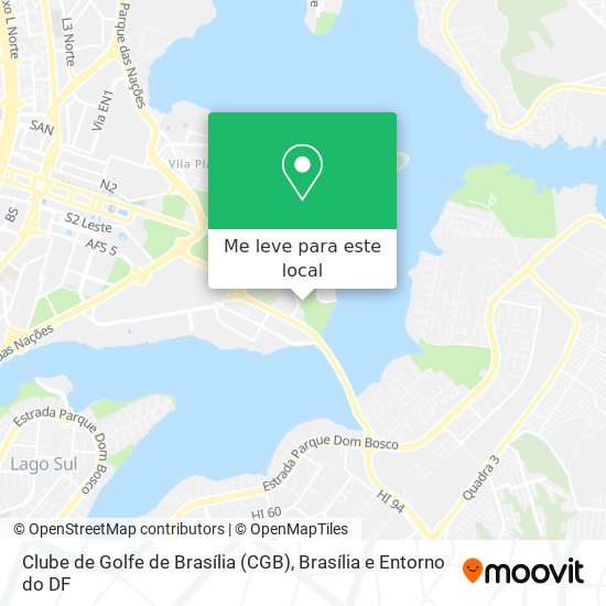 Clube de Golfe de Brasília (CGB) mapa