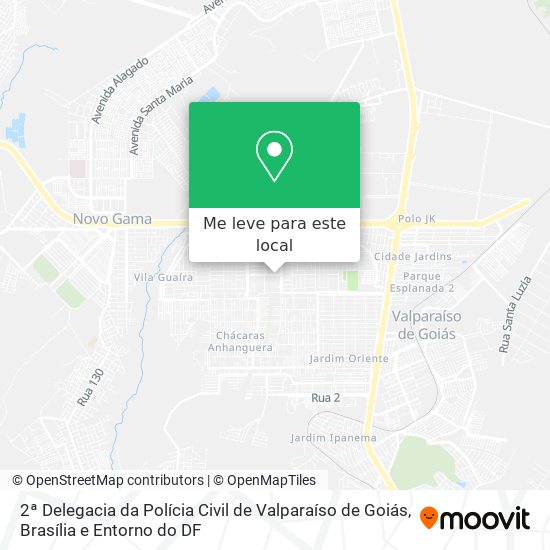2ª Delegacia da Polícia Civil de Valparaíso de Goiás mapa