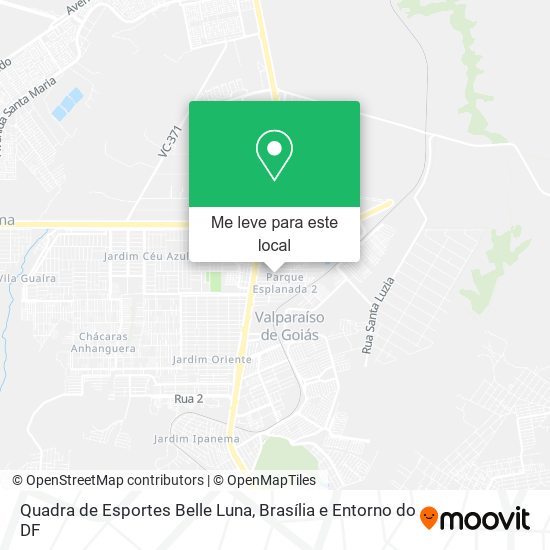 Quadra de Esportes Belle Luna mapa