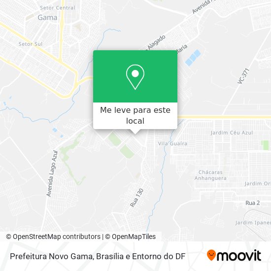 Prefeitura Novo Gama mapa