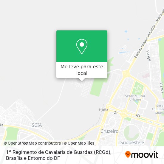1º Regimento de Cavalaria de Guardas (RCGd) mapa