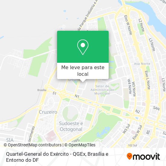 Quartel-General do Exército - QGEx mapa
