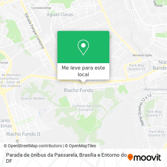 Parada de ônibus da Passarela mapa