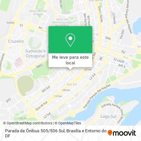 Parada de Ônibus 505/506 Sul mapa