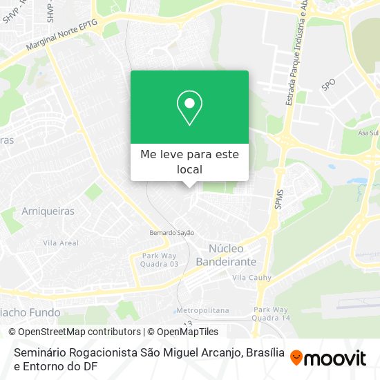 Seminário Rogacionista São Miguel Arcanjo mapa