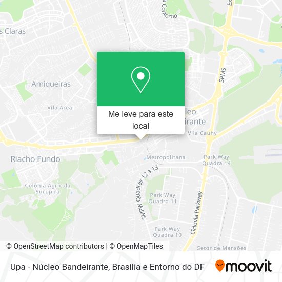 Upa - Núcleo Bandeirante mapa