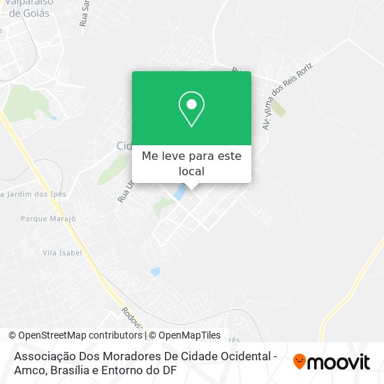 Associação Dos Moradores De Cidade Ocidental - Amco mapa