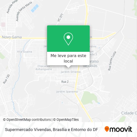Supermercado Vivendas mapa