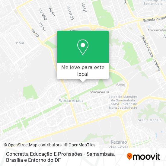 Concretta Educação E Profissões - Samambaia mapa