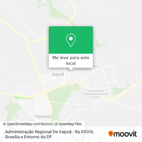 Administração Regional De Itapoã - Ra XXVIII mapa