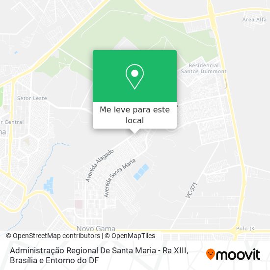 Administração Regional De Santa Maria - Ra XIII mapa