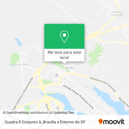 Quadra 8 Conjunto A mapa