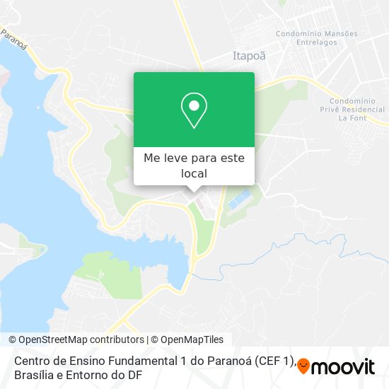 Centro de Ensino Fundamental 1 do Paranoá (CEF 1) mapa