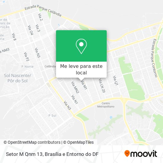 Setor M Qnm 13 mapa