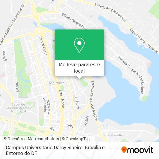 Campus Universitário Darcy Ribeiro mapa