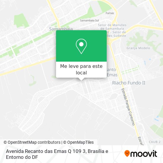 Avenida Recanto das Emas Q 109 3 mapa