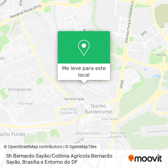 Sh Bernardo Sayão / Colônia Agrícola Bernardo Sayão mapa