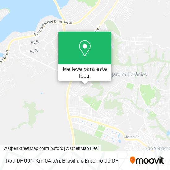 Rod DF 001, Km 04 s/n mapa