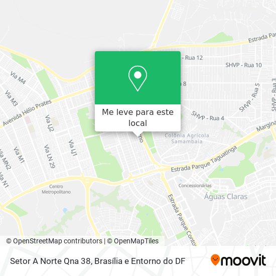 Setor A Norte Qna 38 mapa