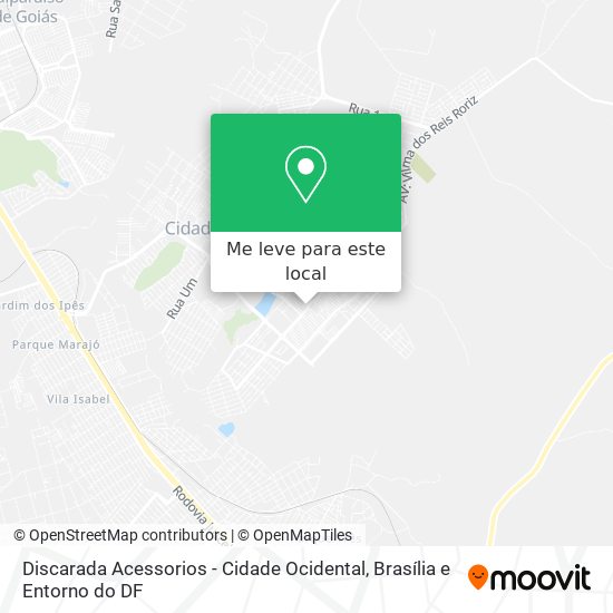 Discarada Acessorios - Cidade Ocidental mapa