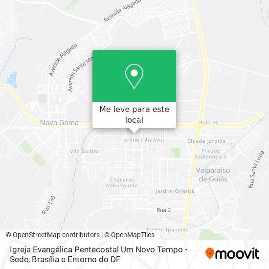 Igreja Evangélica Pentecostal Um Novo Tempo - Sede mapa