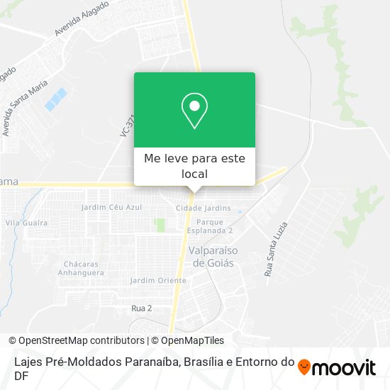 Lajes Pré-Moldados Paranaíba mapa