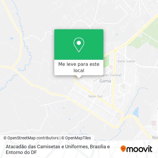 Atacadão das Camisetas e Uniformes mapa