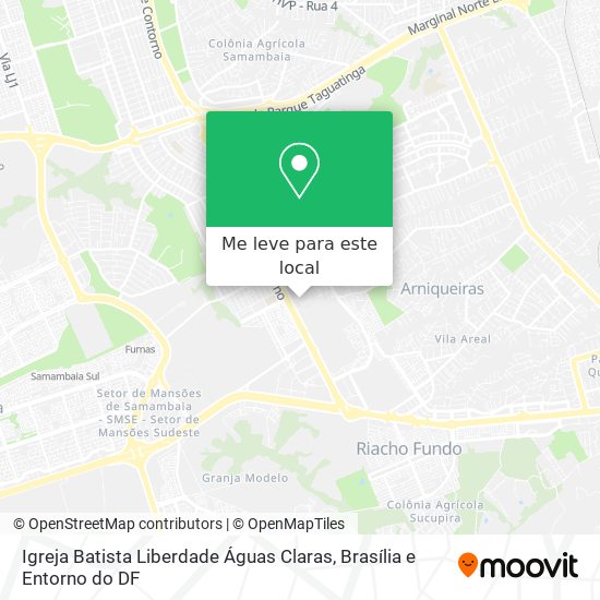 Igreja Batista Liberdade Águas Claras mapa