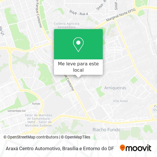 Araxá Centro Automotivo mapa