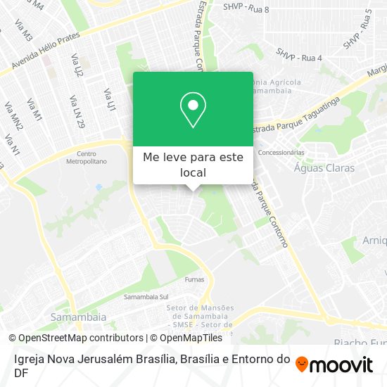 Igreja Nova Jerusalém Brasília mapa