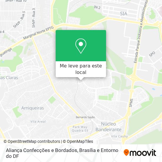 Aliança Confecções e Bordados mapa