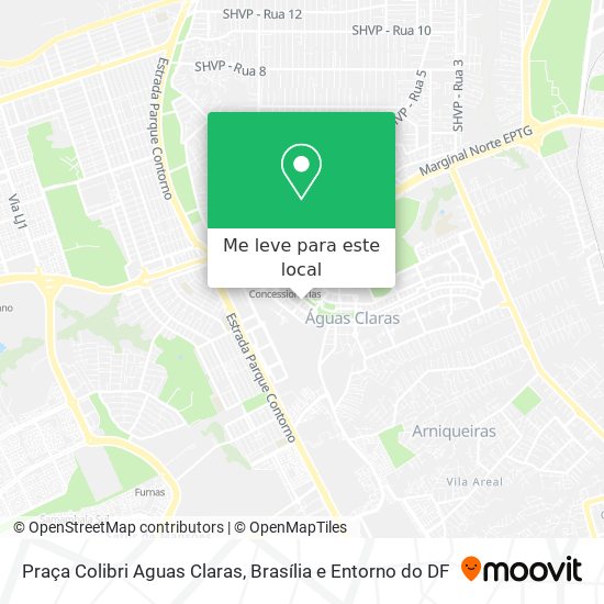 Praça Colibri Aguas Claras mapa