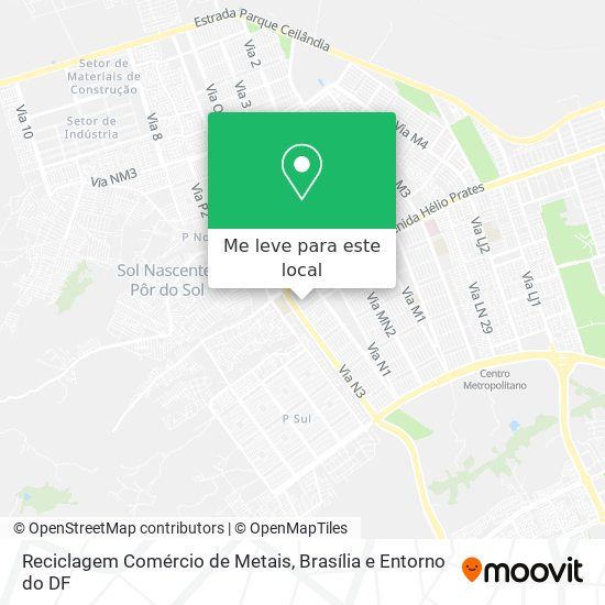 Reciclagem Comércio de Metais mapa