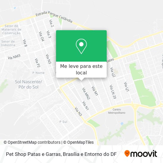 Pet Shop Patas e Garras mapa