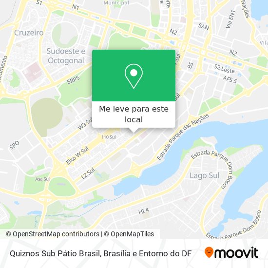 Quiznos Sub Pátio Brasil mapa