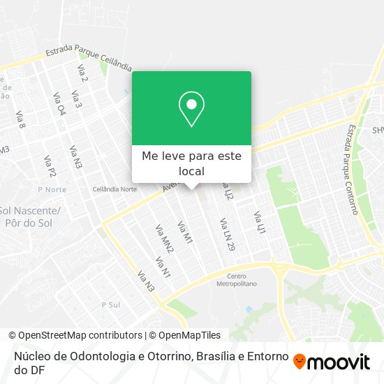 Núcleo de Odontologia e Otorrino mapa