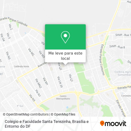 Colégio e Faculdade Santa Terezinha mapa