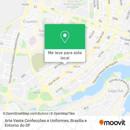 Arte Veste Confecções e Uniformes mapa