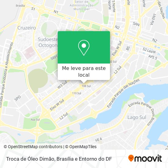 Troca de Óleo Dimão mapa