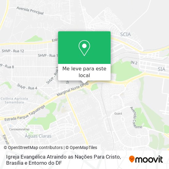 Igreja Evangélica Atraindo as Nações Para Cristo mapa